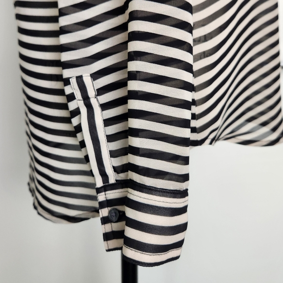 Vintage Sheer Striped Blouse - Picture 7 of 14
